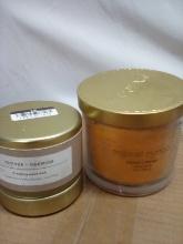 Papya Mango and Vetivr oakmoss candles