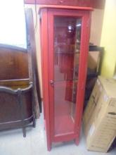 Beautiful Solid Wood & Glass Curio Cabinet w/ 3 Glass Shelves