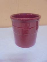 Longaberger Pottery Woven Tradition Paprika 1qt Utensil Crock