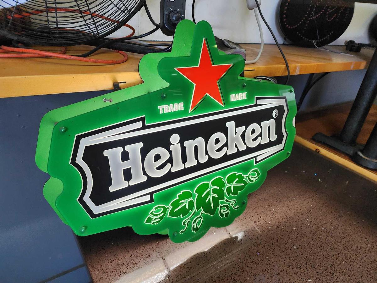 Heineken Light Up Beer Sign