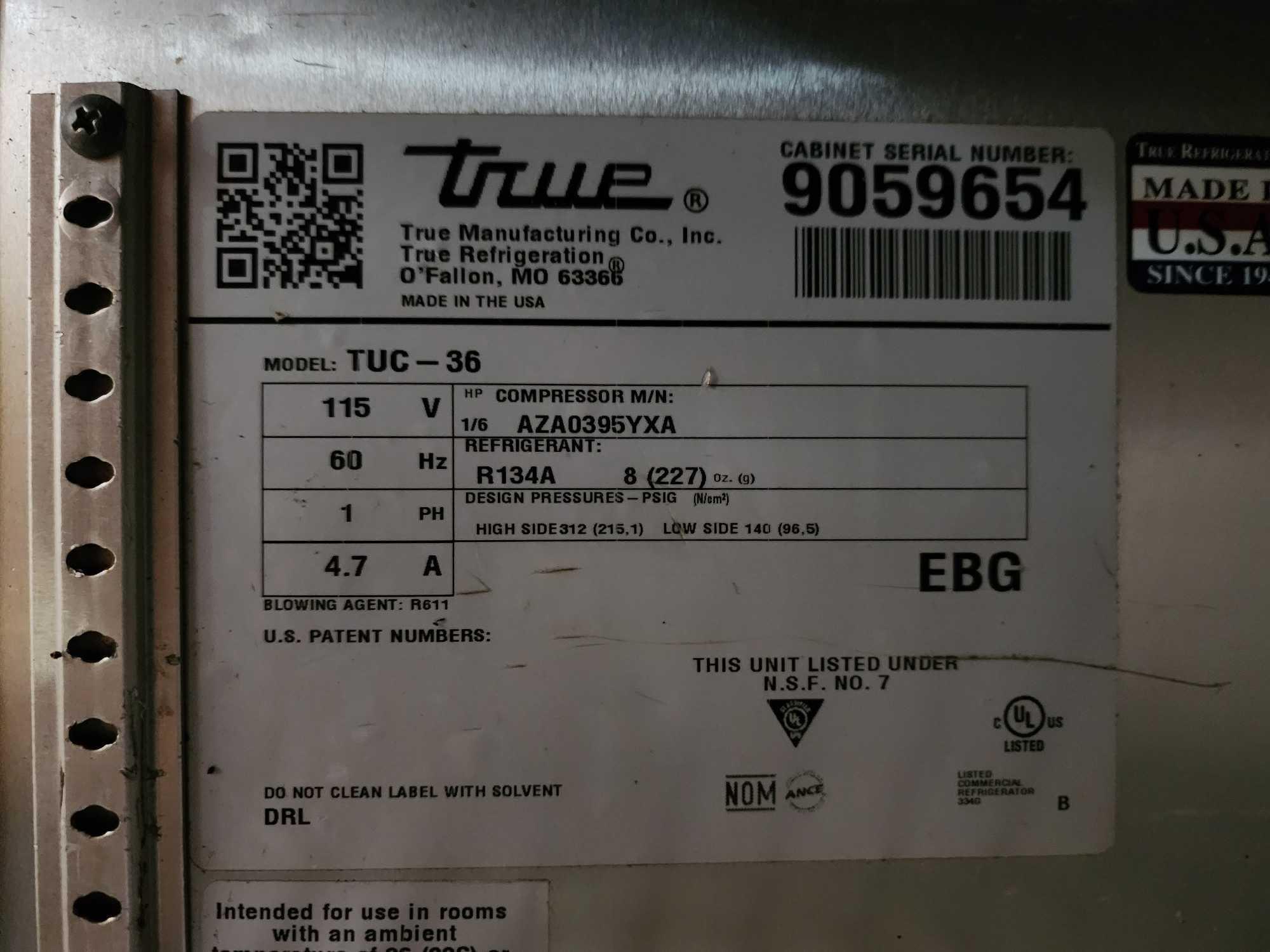 True 36 in. Undercounter Refrigerator