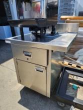 30 in. x 30 in Stainless Steel Table Cabinet Base.