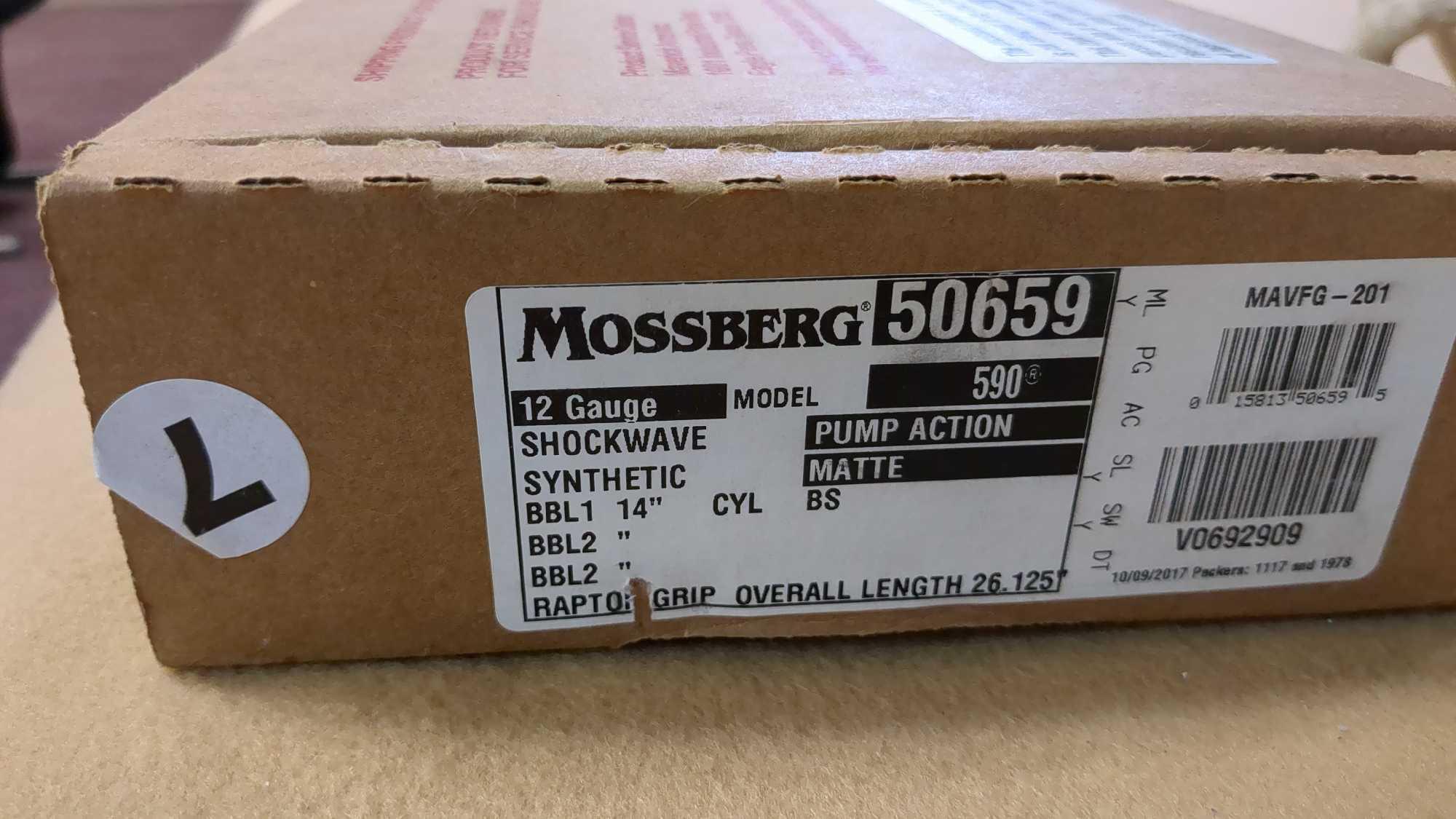 MOSSBERG MODEL 590 SHOCKWAVE 2 3/4"-3" 12-GAUGE PUMP ACTION SHOTGUN
