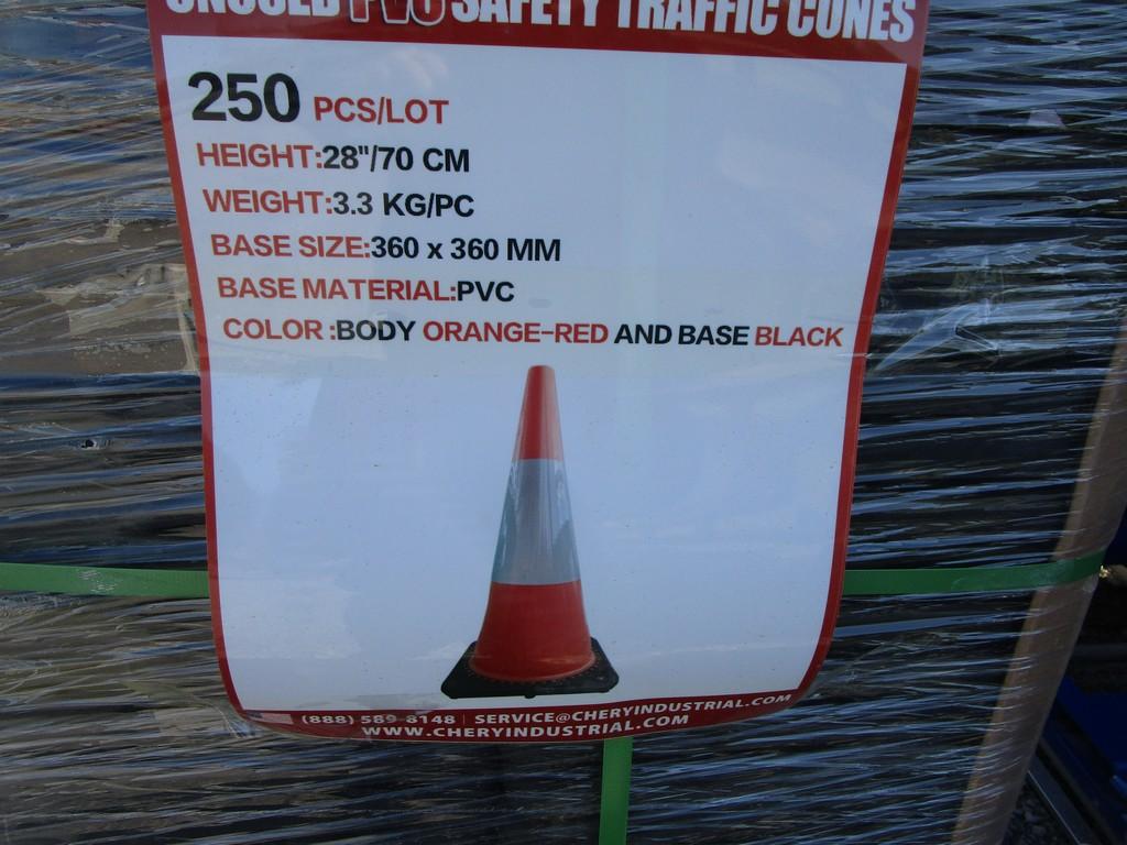 250)  STEELMAN PVC SAFETY TRAFFIC CONES