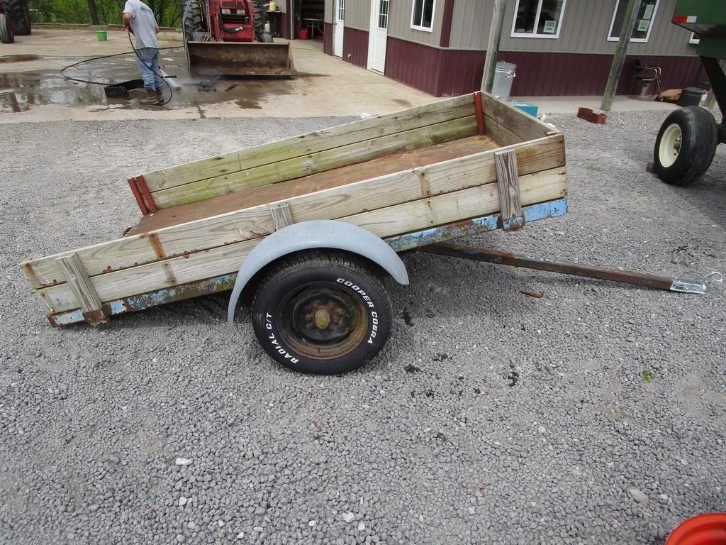 BUMPER HITCH TILT TRAILER 8'L X 53" W, NO TITLE