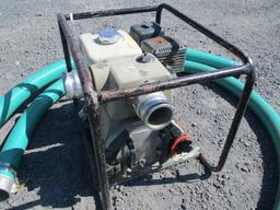 TSURUMI 3" TRASH PUMP W SUCTION HOSE