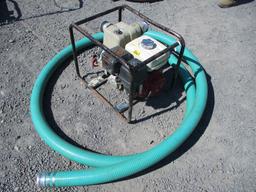 TSURUMI 3" TRASH PUMP W SUCTION HOSE