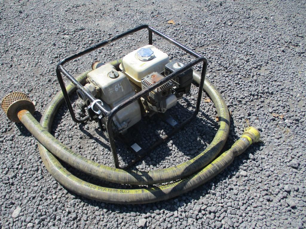 TSURUMI 2" TRASH PUMP W SUCTION HOSE