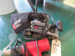 Porter Cable belt sander, Heat gun