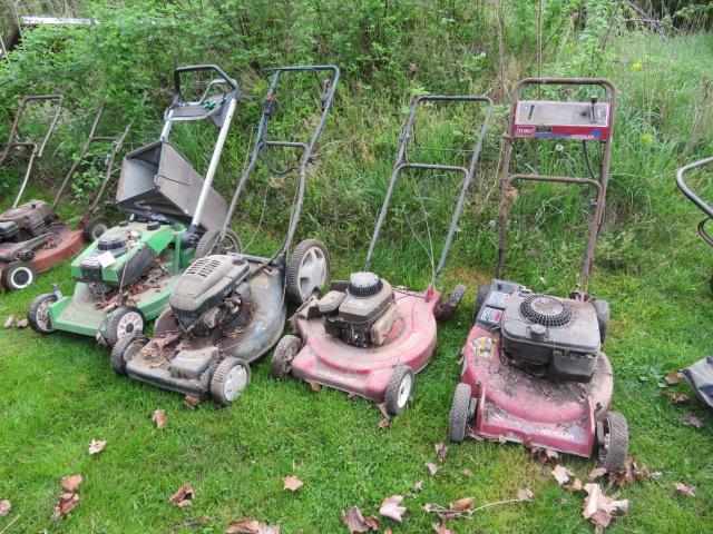 (4) Push Mowers (for parts)