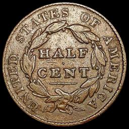 1828 13 Stars Classic Head Half Cent LIGHTLY CIRCU