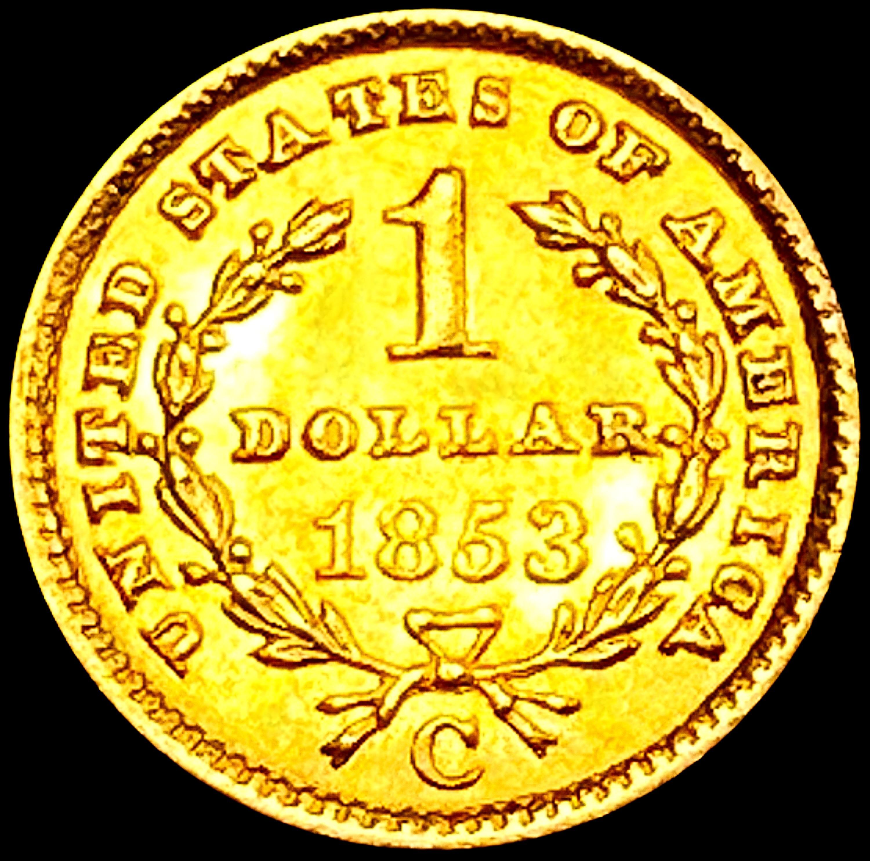 1853-C Rare Gold Dollar UNCIRCULATED