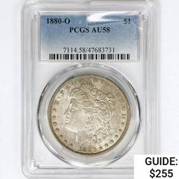 1880-O Morgan Silver Dollar PCGS AU58