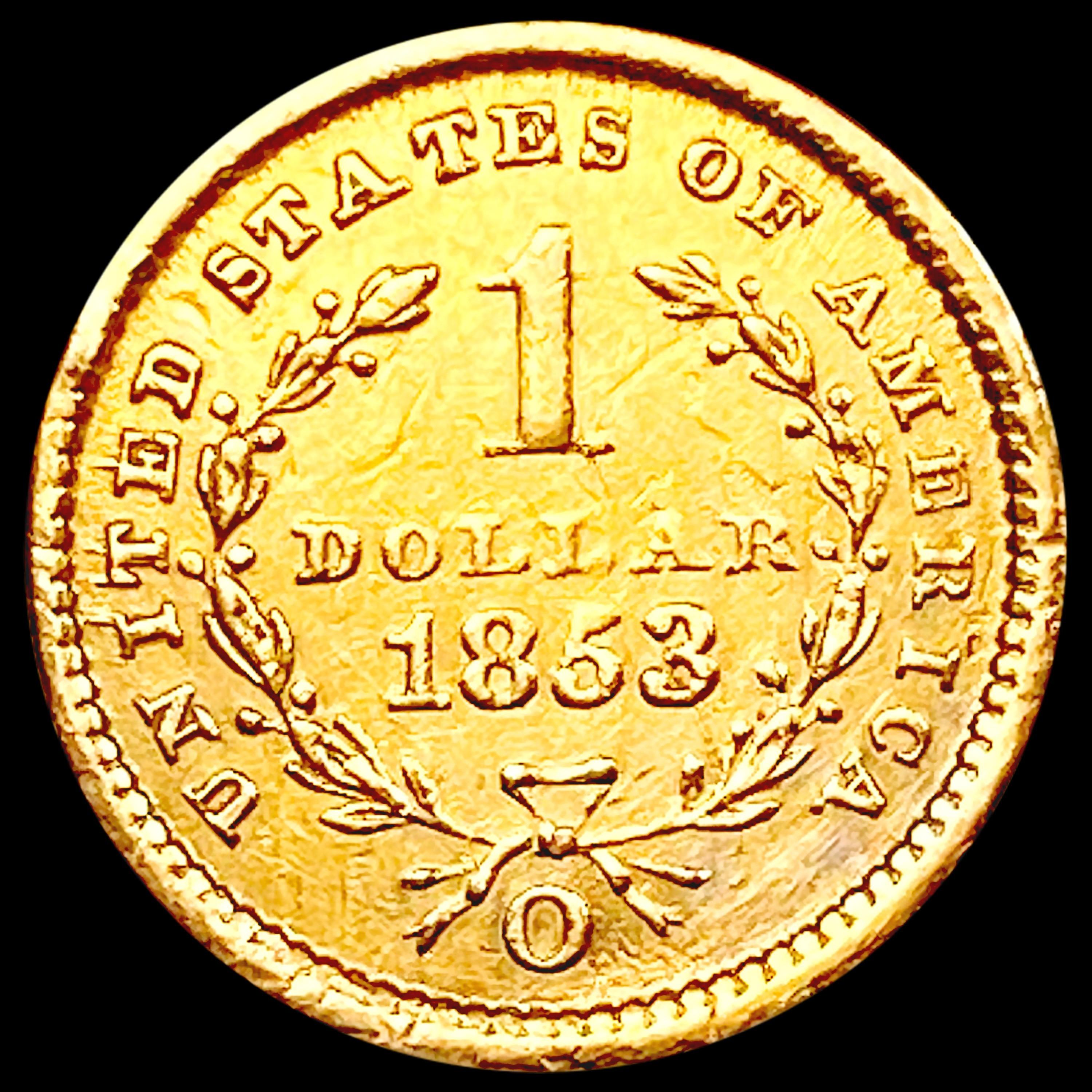 1853-O Rare Gold Dollar CLOSELY UNCIRCULATED