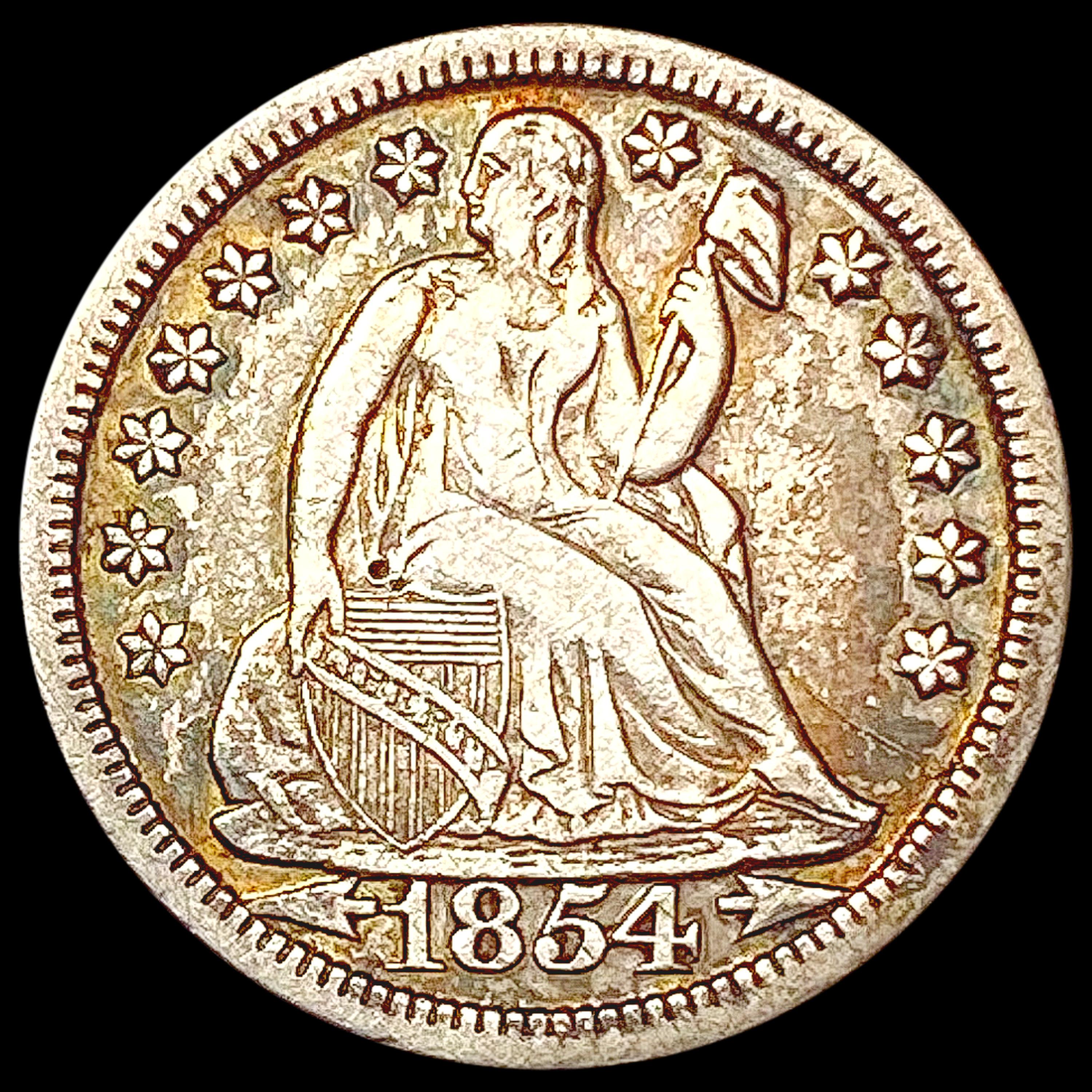 1854-O Seated Liberty Dime LIGHTLY CIRCULATED