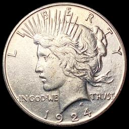 1924-S Silver Peace Dollar CLOSELY UNCIRCULATED