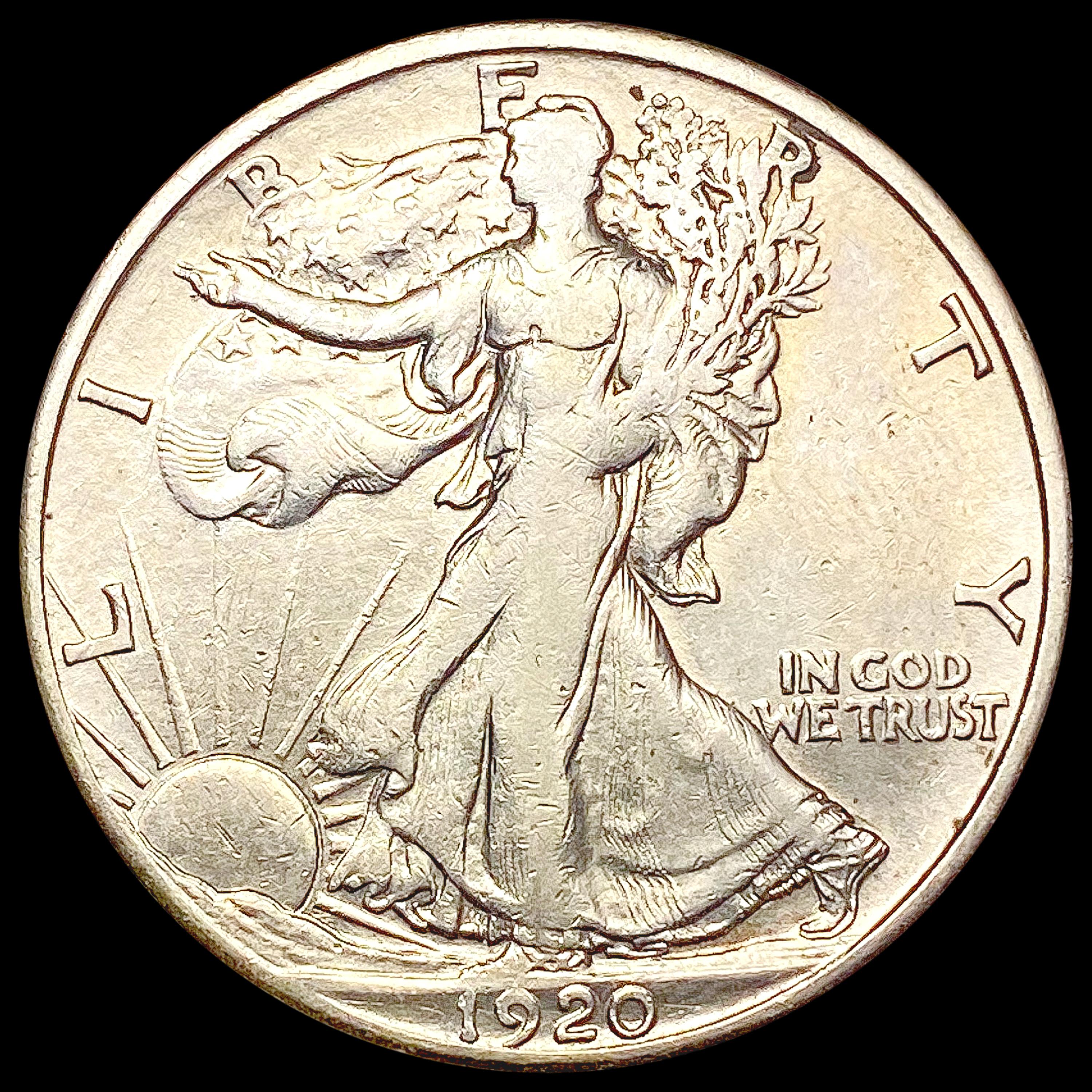 1920-S Walking Liberty Half Dollar LIGHTLY CIRCULA