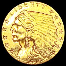 1914-D $2.50 Gold Quarter Eagle CLOSELY UNCIRCULAT