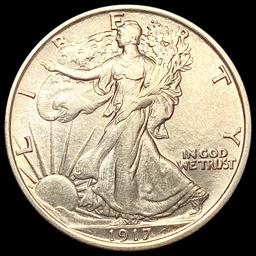 1917 Walking Liberty Half Dollar CHOICE AU