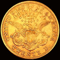 1869-S $20 Gold Double Eagle CHOICE AU