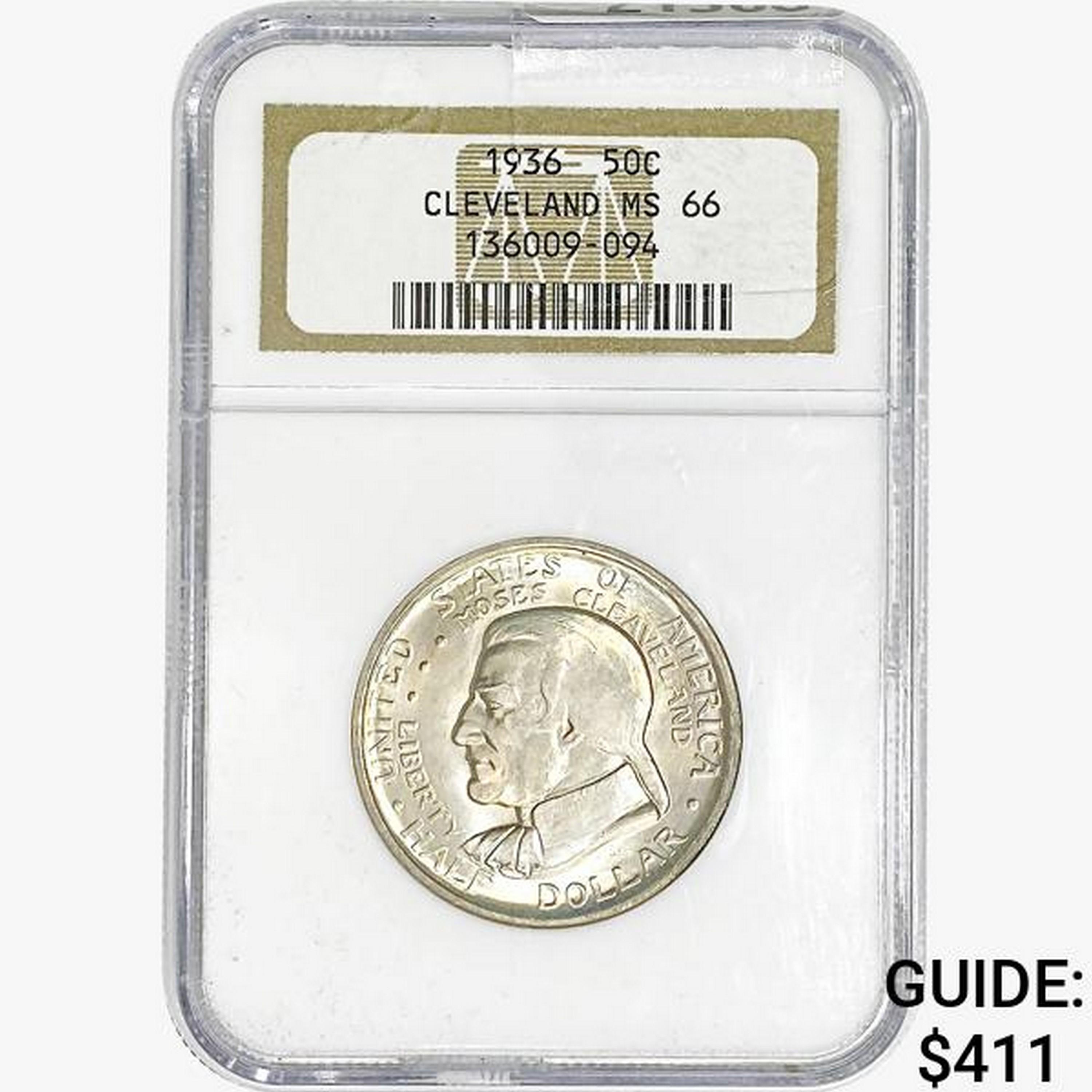 1936 Cleveland Half Dollar NGC MS66