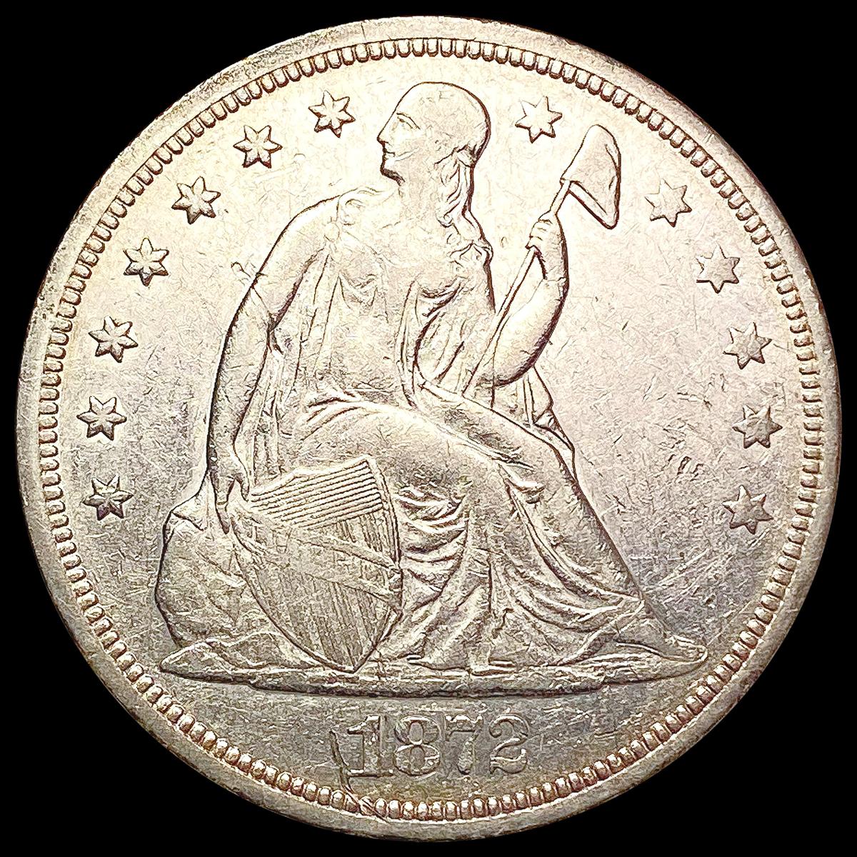 1872 Seated Liberty Dollar NEARLY UNCIRCULATED