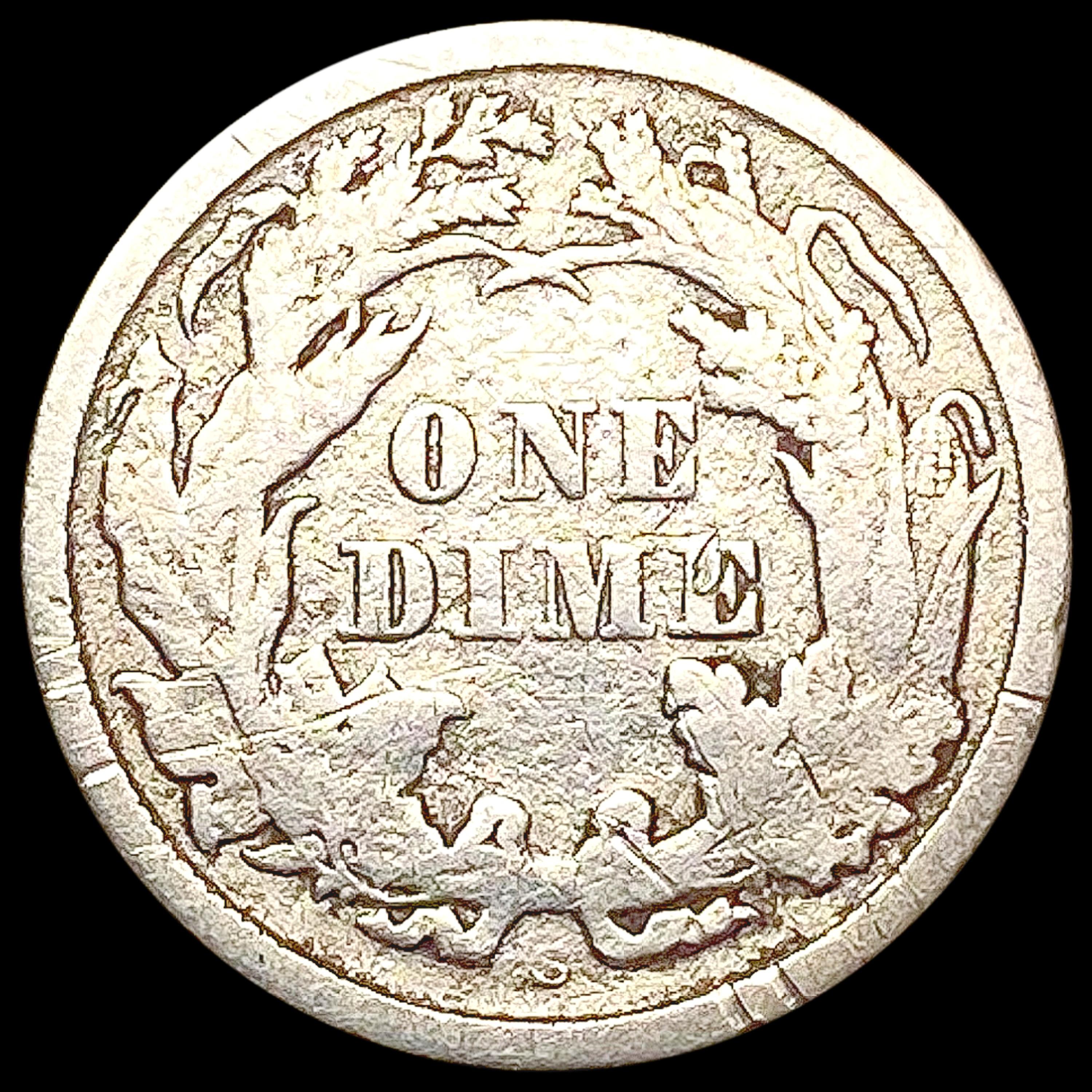 1865-S Seated Liberty Dime LIGHTLY CIRCULATED