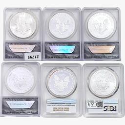 1986-2021 [6] Silver Eagle PCGS/ANACS PR/MS69/70