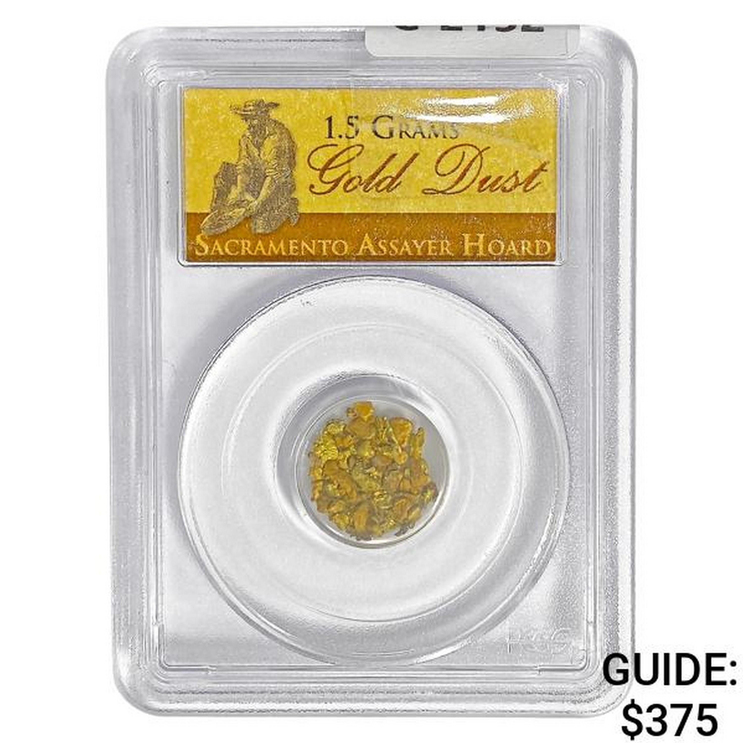 Sacramento Assayer Hoard .0529oz.Gold Dust PCGS