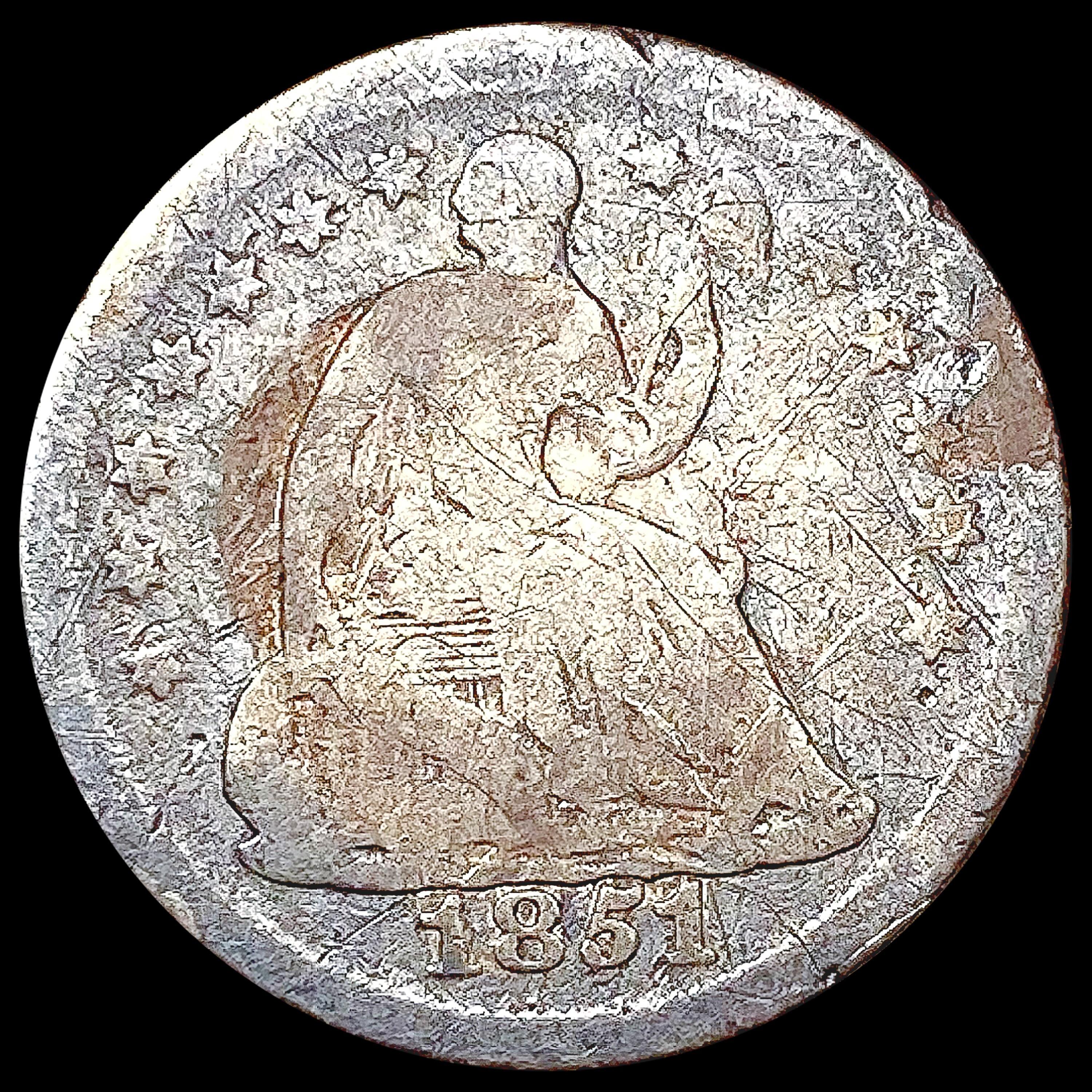 1851-O Seated Liberty Half Dime NICELY CIRCULATED