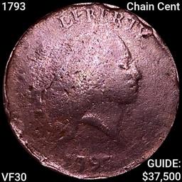 1793 Chain Cent LIGHTLY CIRCULATED