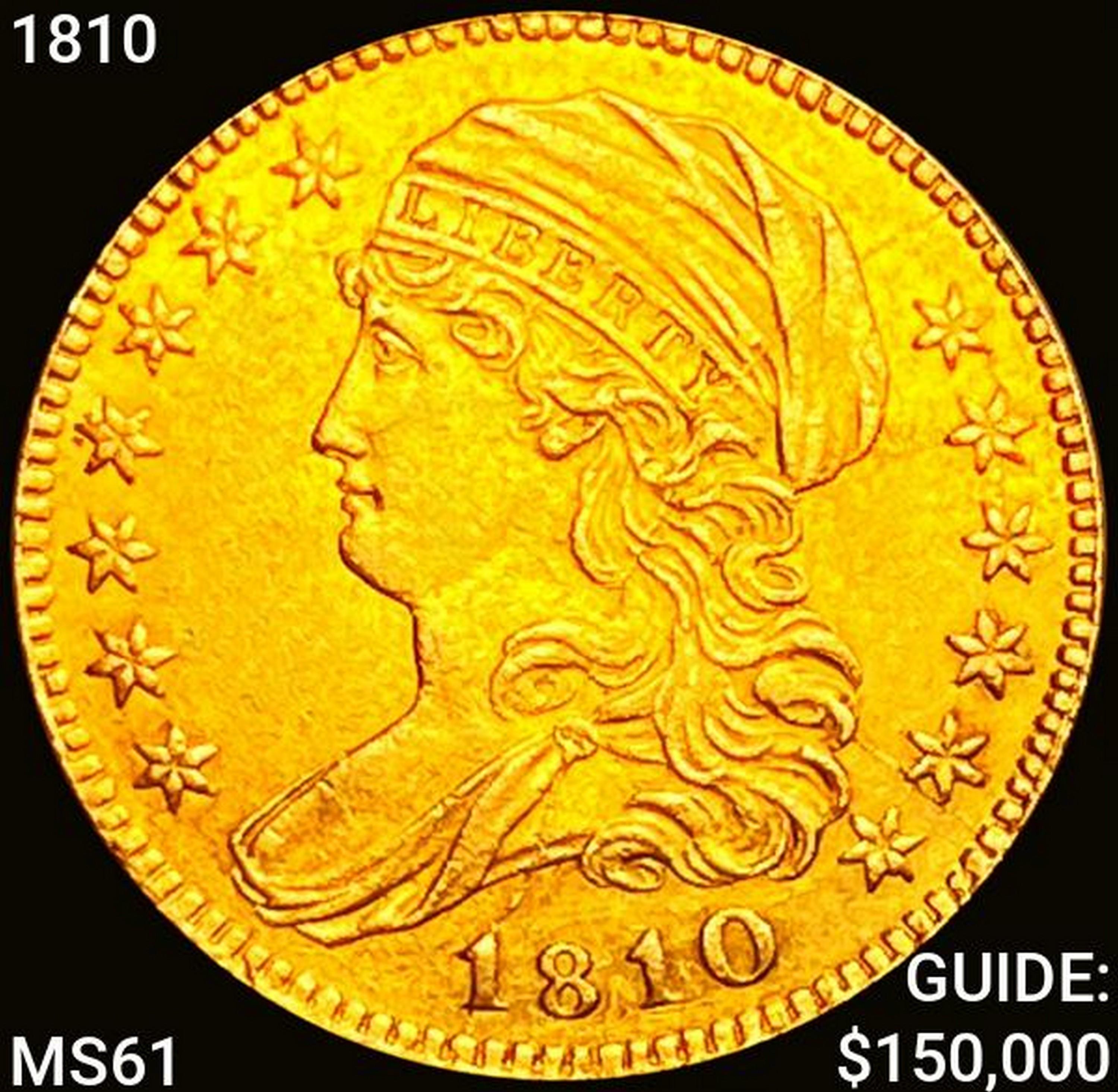 1810 Sm Date Sm 5 $5 Gold Half Eagle UNCIRCULATED