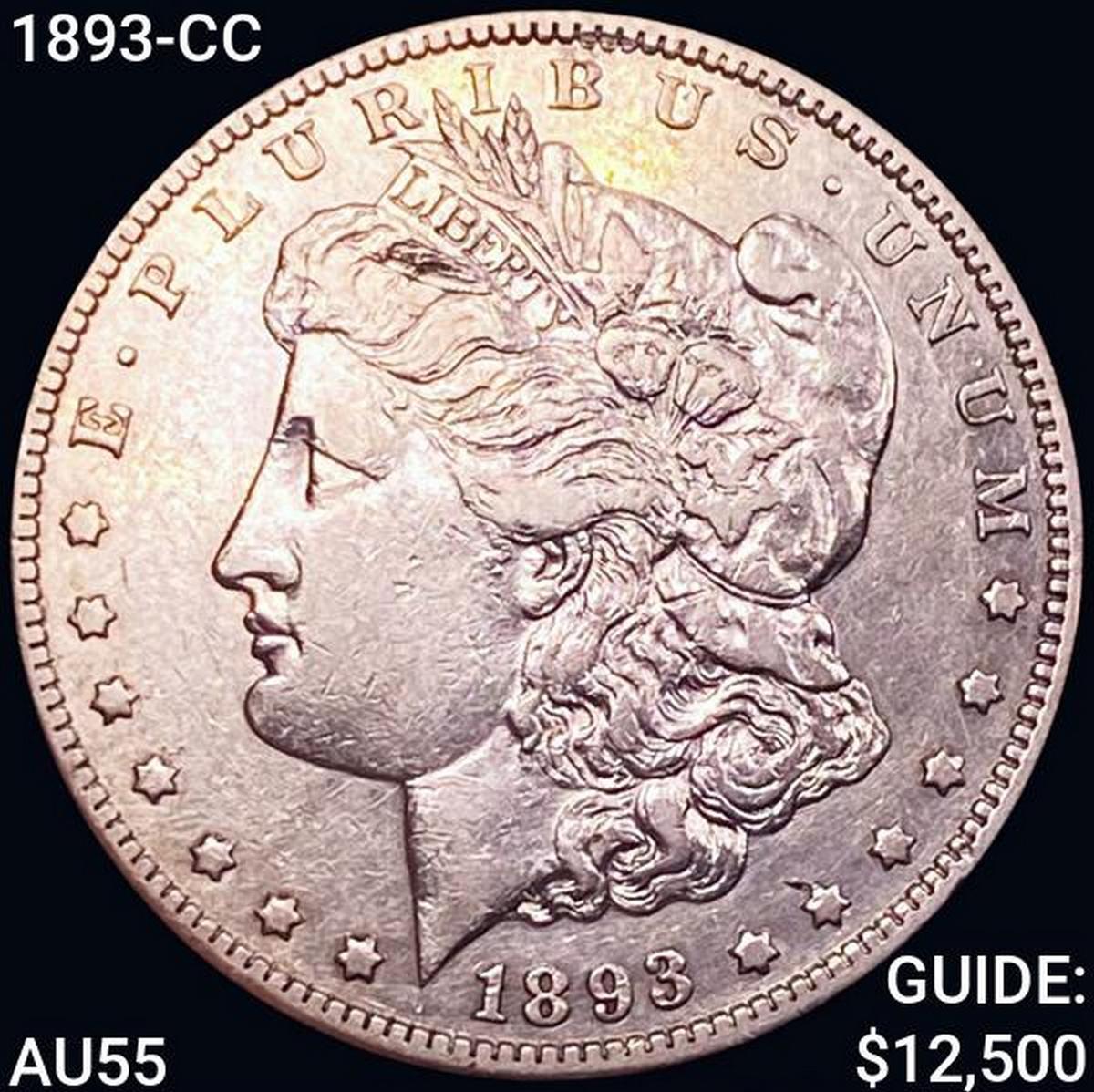 1893-CC Morgan Silver Dollar HIGH GRADE