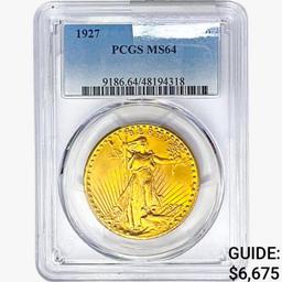 1927 $20 Gold Double Eagle PCGS MS64