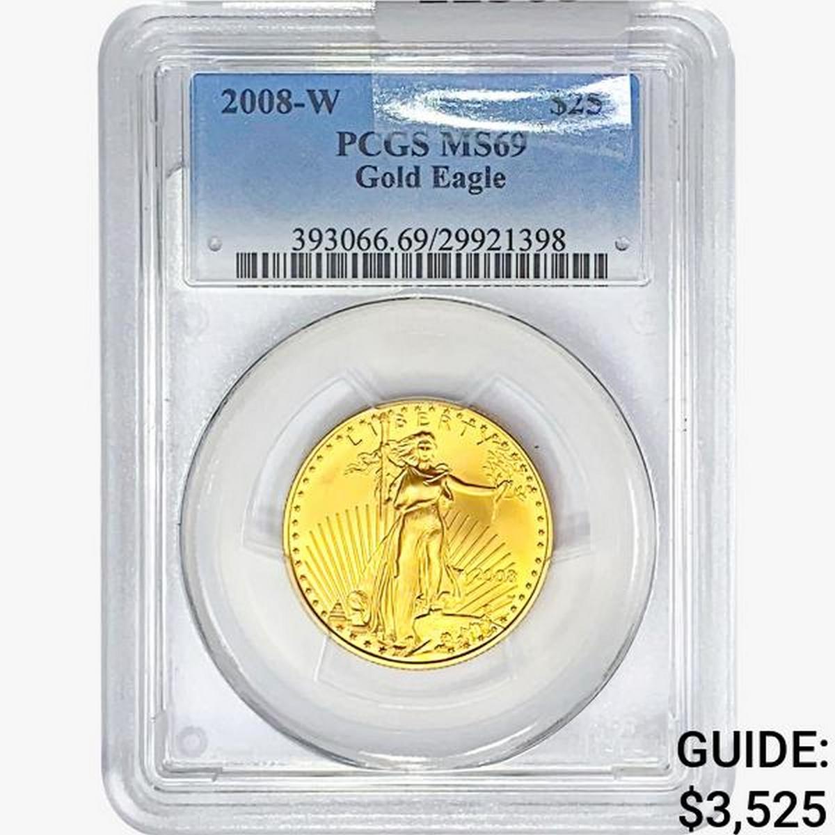 2008-W $25 1/2oz. Gold Eagle PCGS MS69