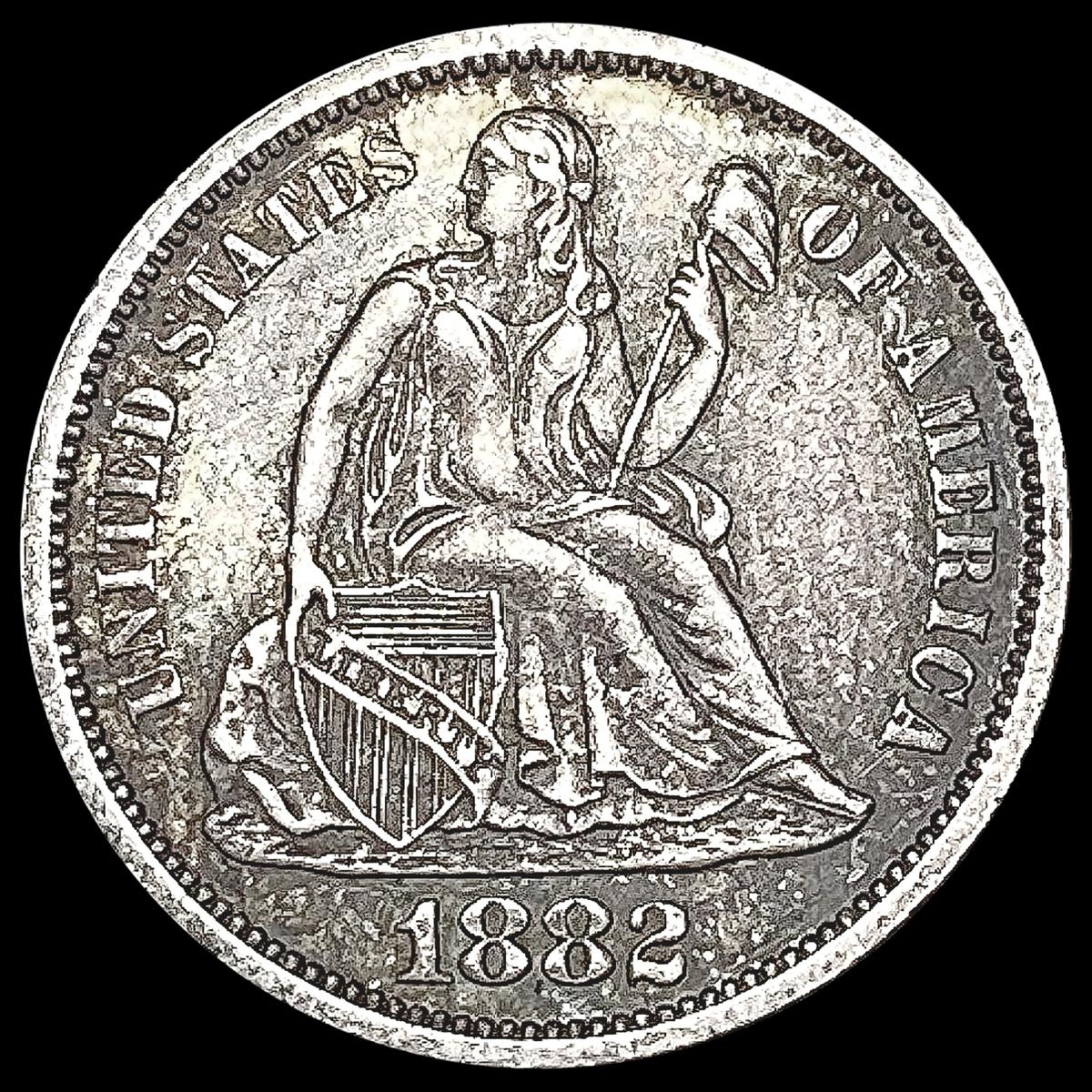 1882 Seated Liberty Dime NEARLY UNCIRCULATED