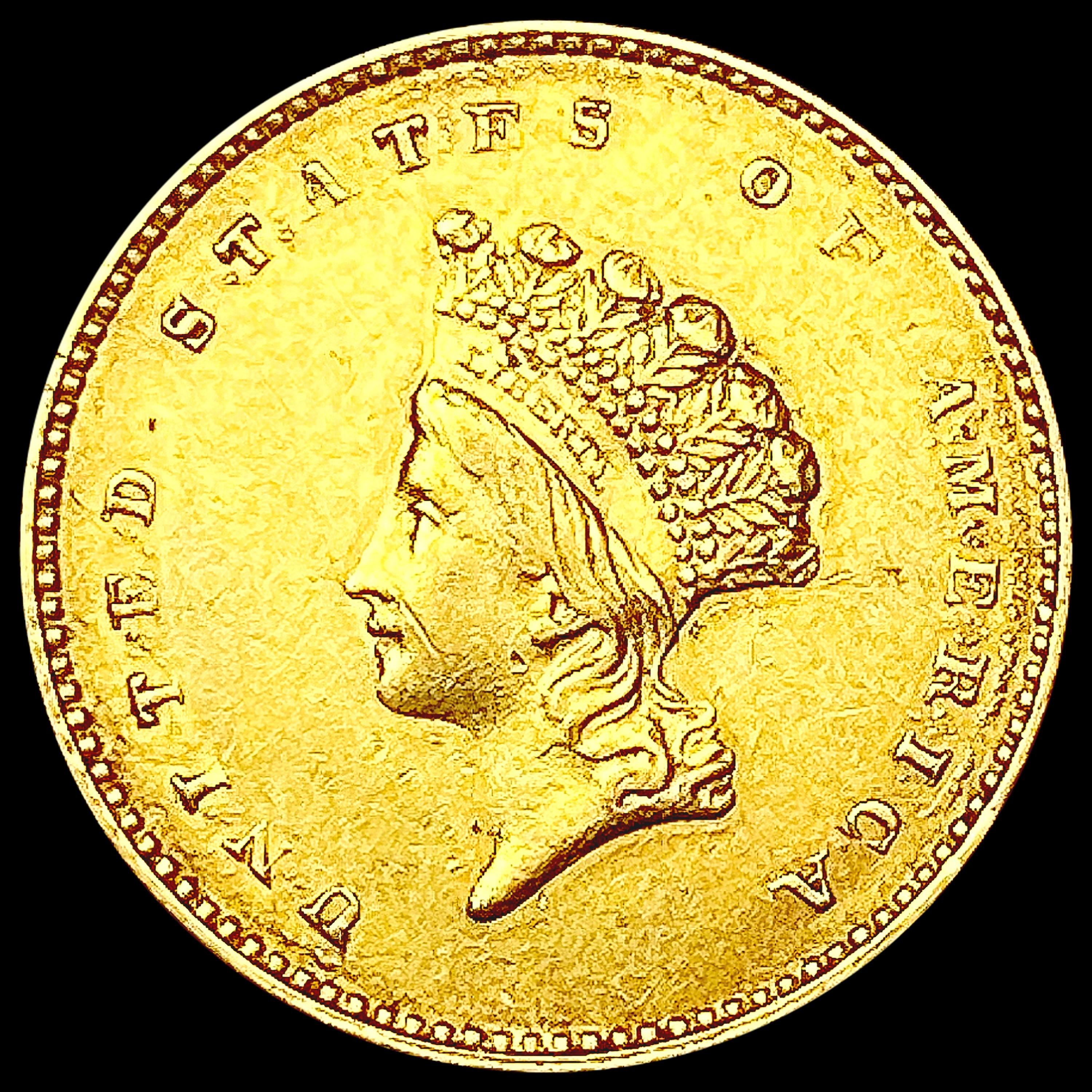 1854 Rare Gold Dollar CLOSELY UNCIRCULATED