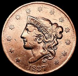 1837 Braided Hair Large Cent NEARLY UNCIRCULATED