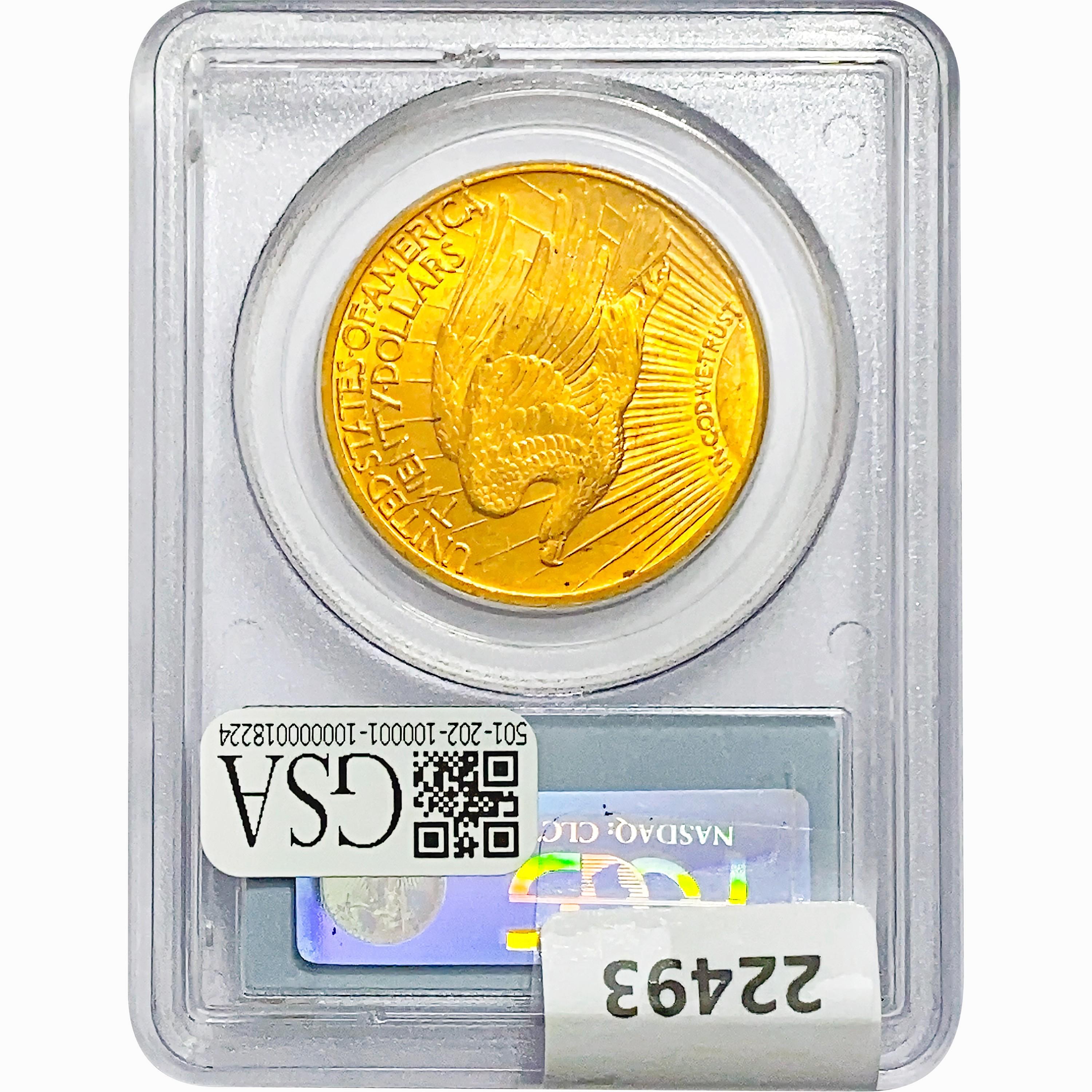 1922 $20 Gold Double Eagle PCGS MS63