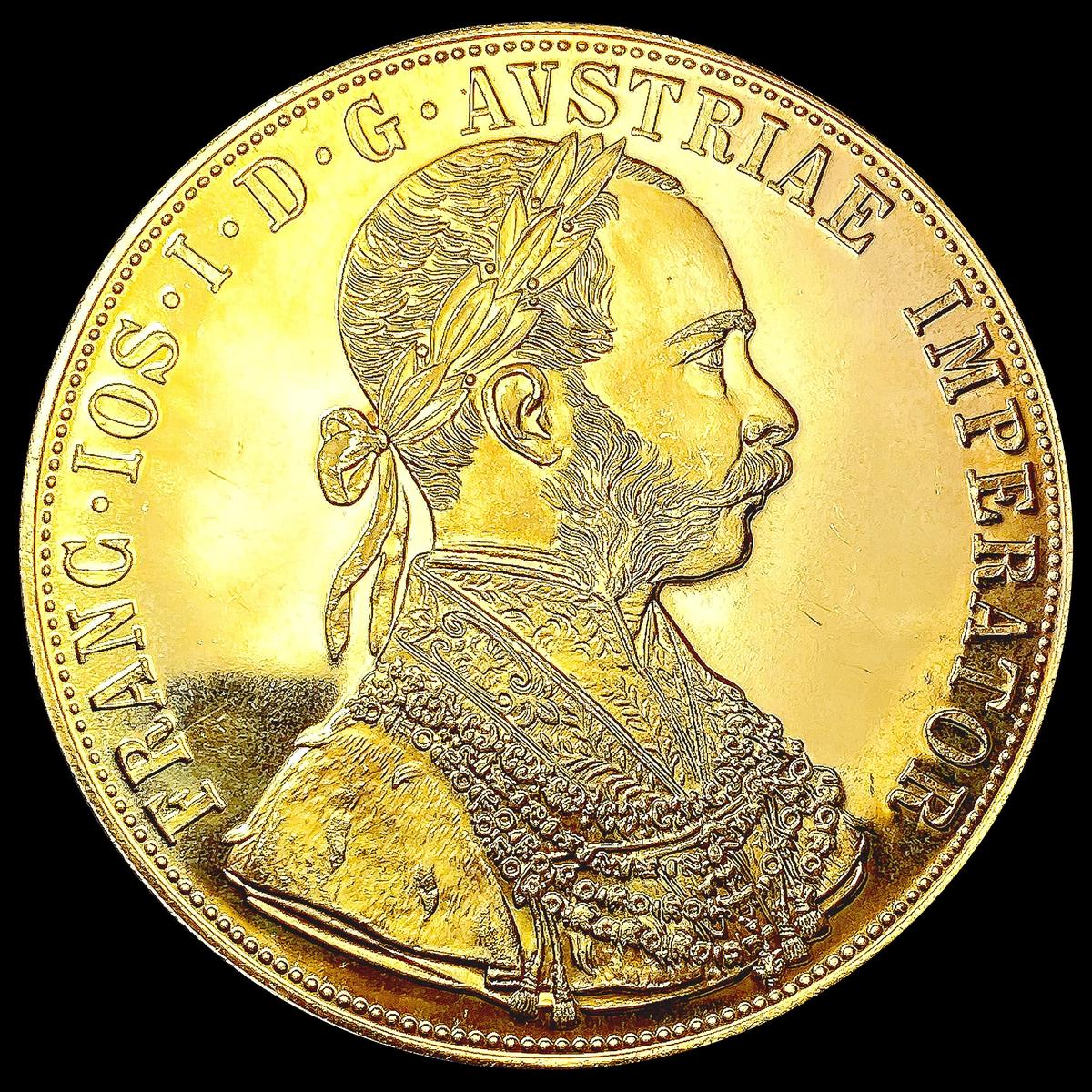 1915 Austria .4427oz Gold 4 Ducat GEM BU