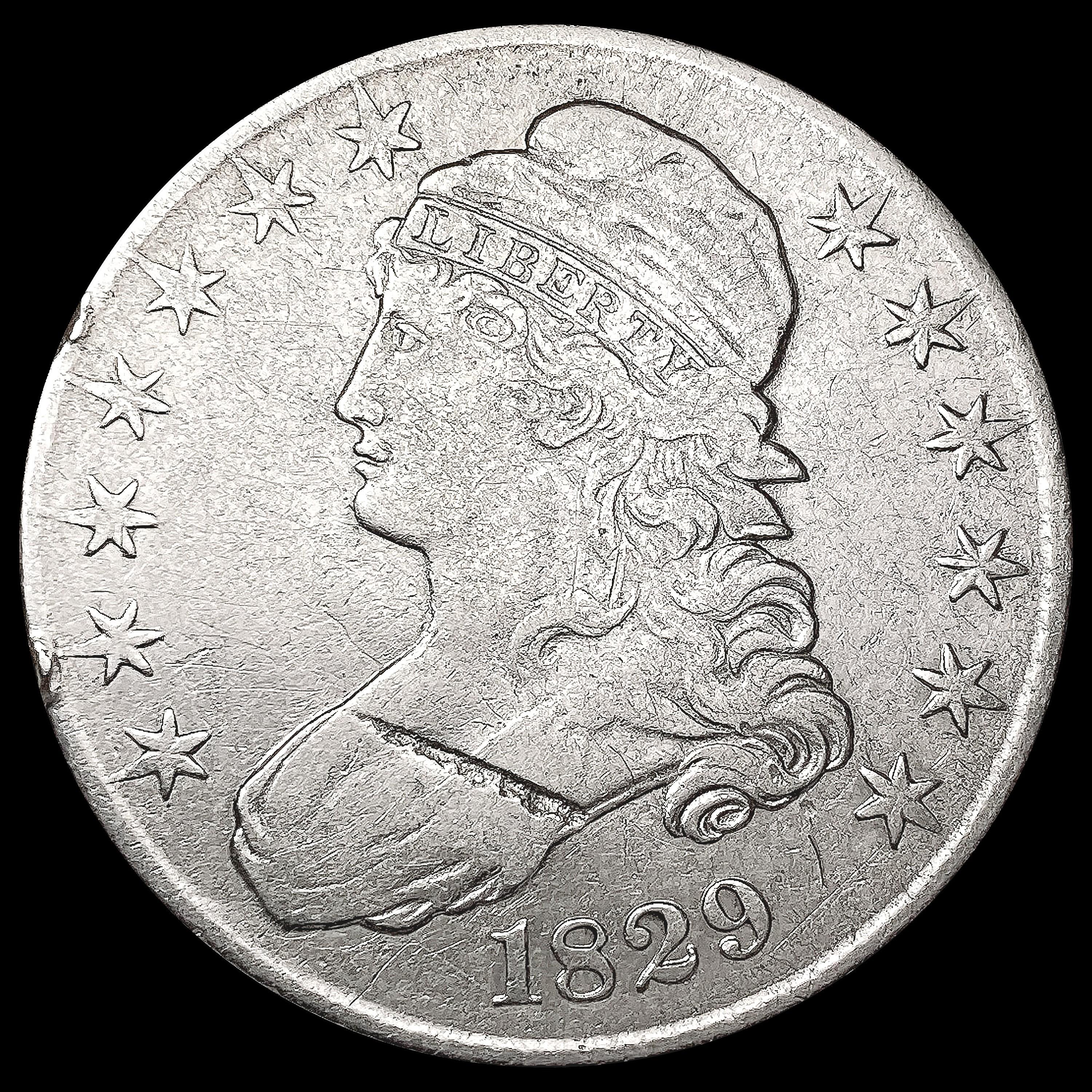 1829 Capped Bust Half Dollar NEARLY UNCIRCULATED