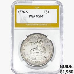 1876-S Silver Trade Dollar PGA MS61