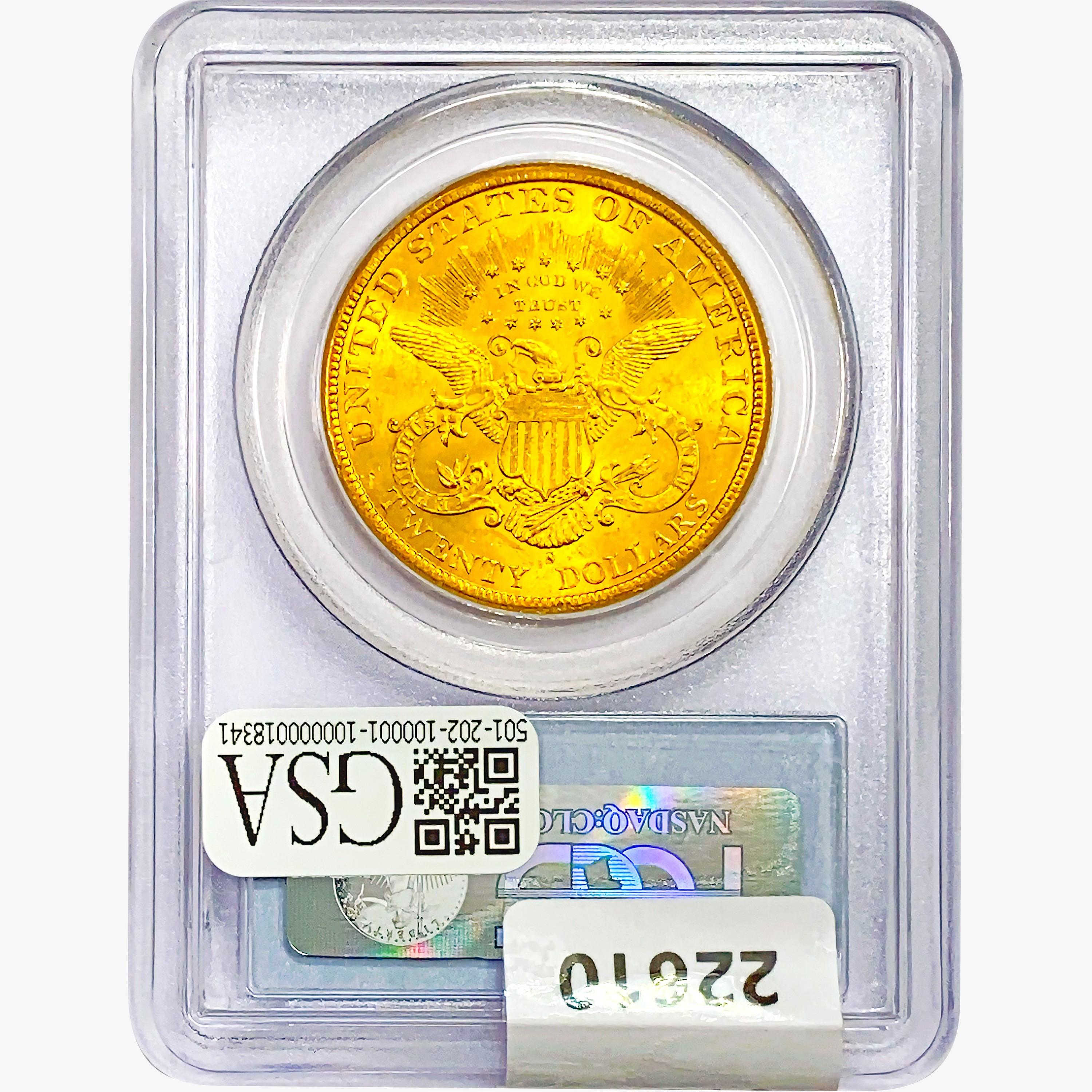 1898-S $20 Gold Double Eagle PCGS MS62