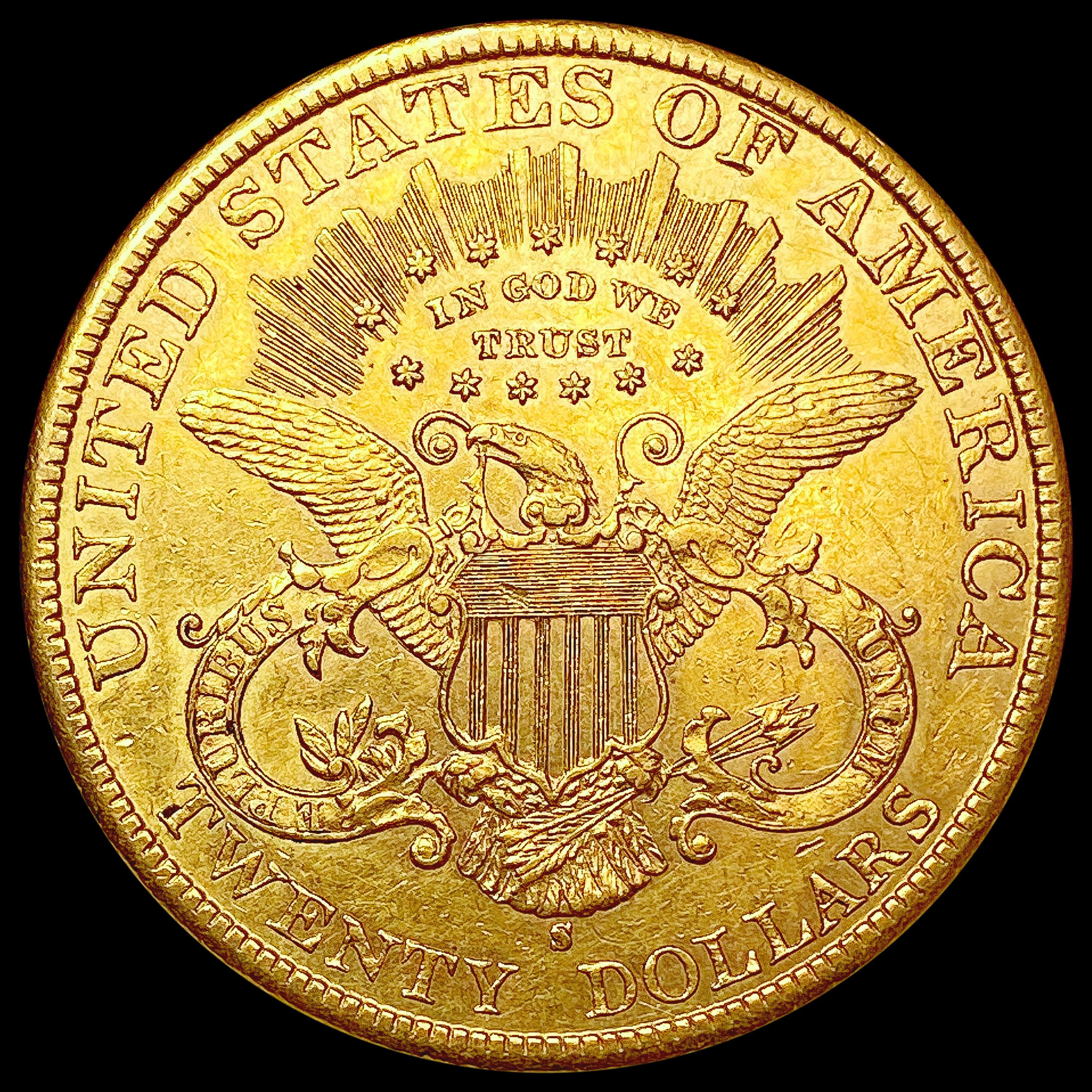 1898-S $20 Gold Double Eagle CLOSELY UNCIRCULATED