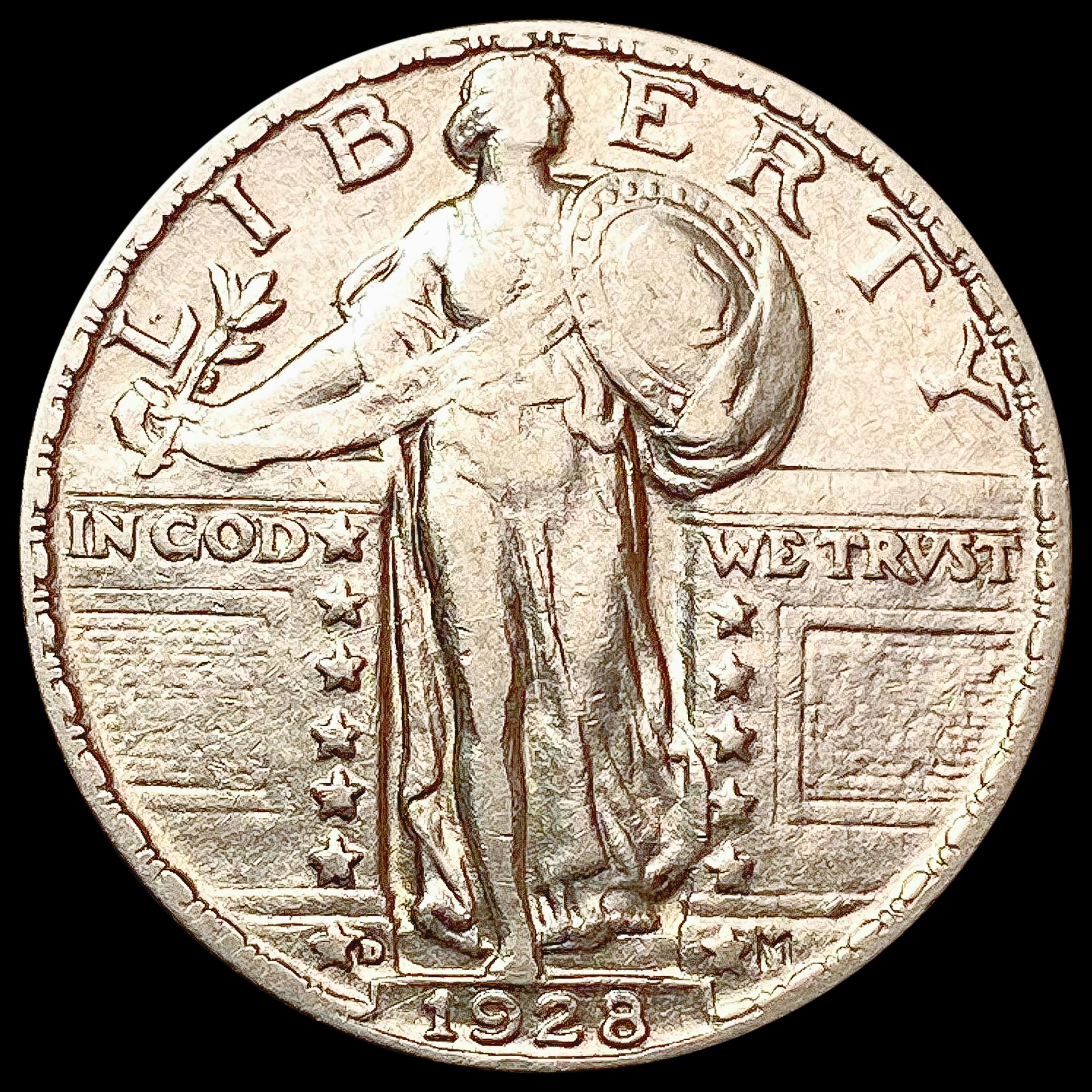 1928-D Standing Liberty Quarter CLOSELY UNCIRCULAT