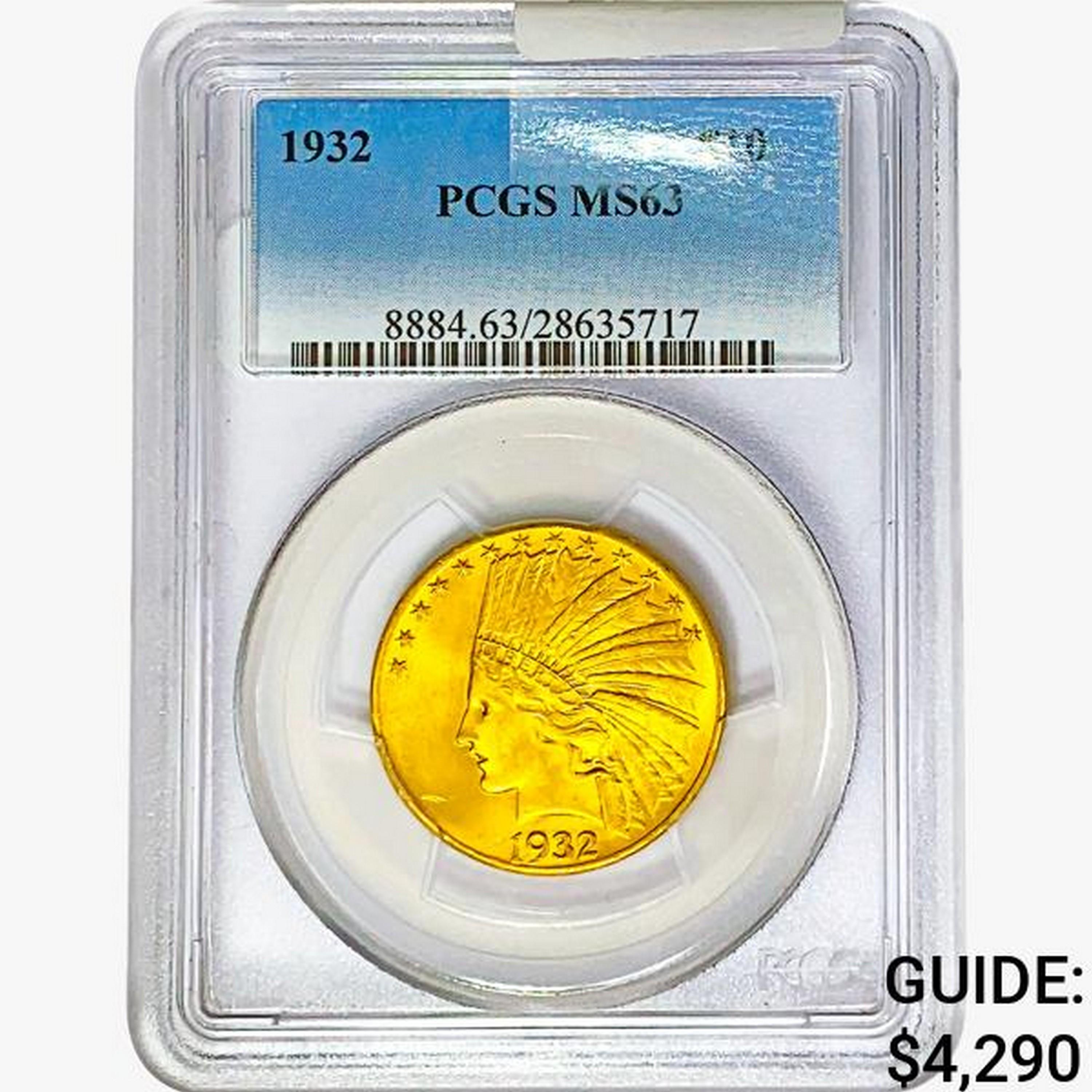 1932 $10 Gold Eagle PCGS MS63