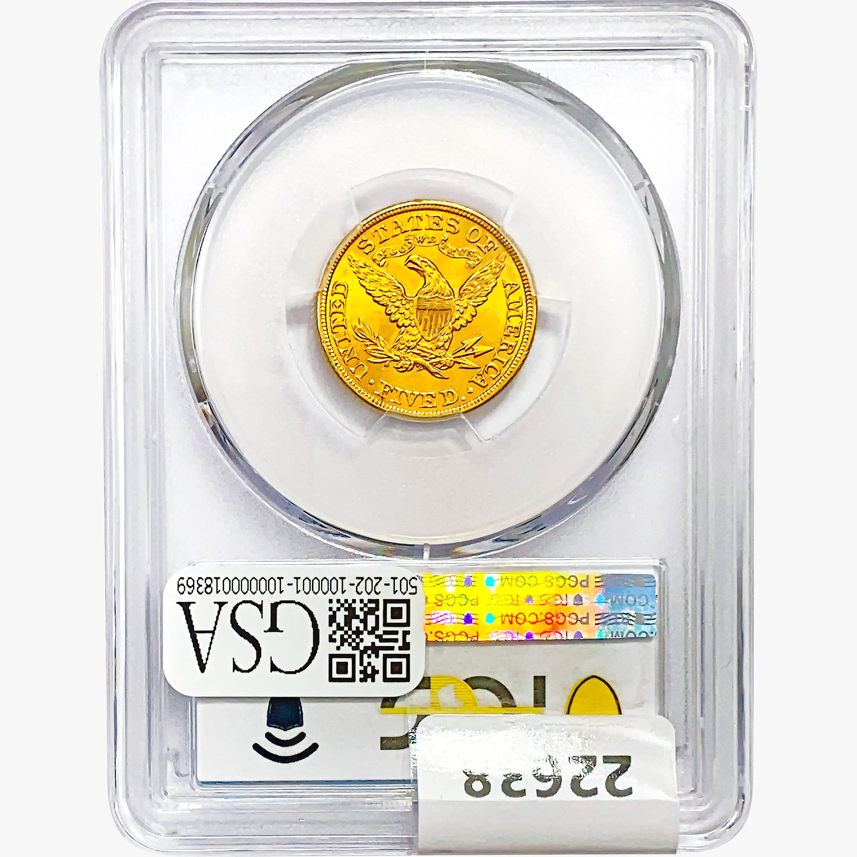 1900 $5 Gold Half Eagle PCGS MS63