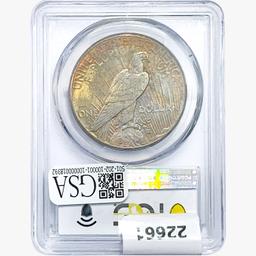 1927 Silver Peace Dollar PCGS MS64