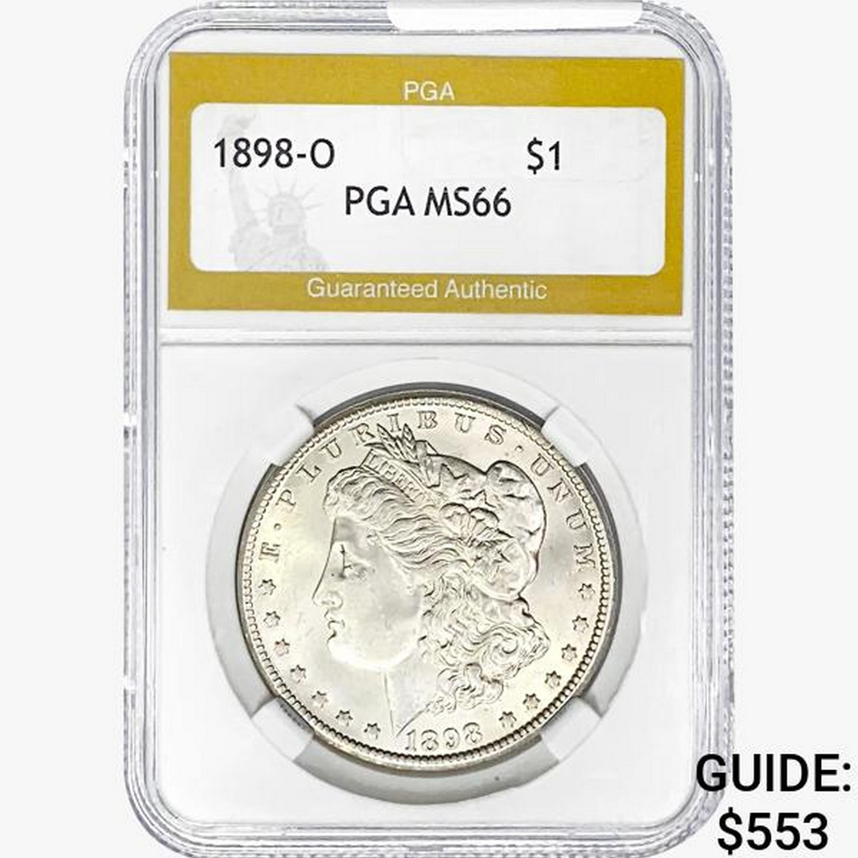 1898-O Morgan Silver Dollar PGA MS66