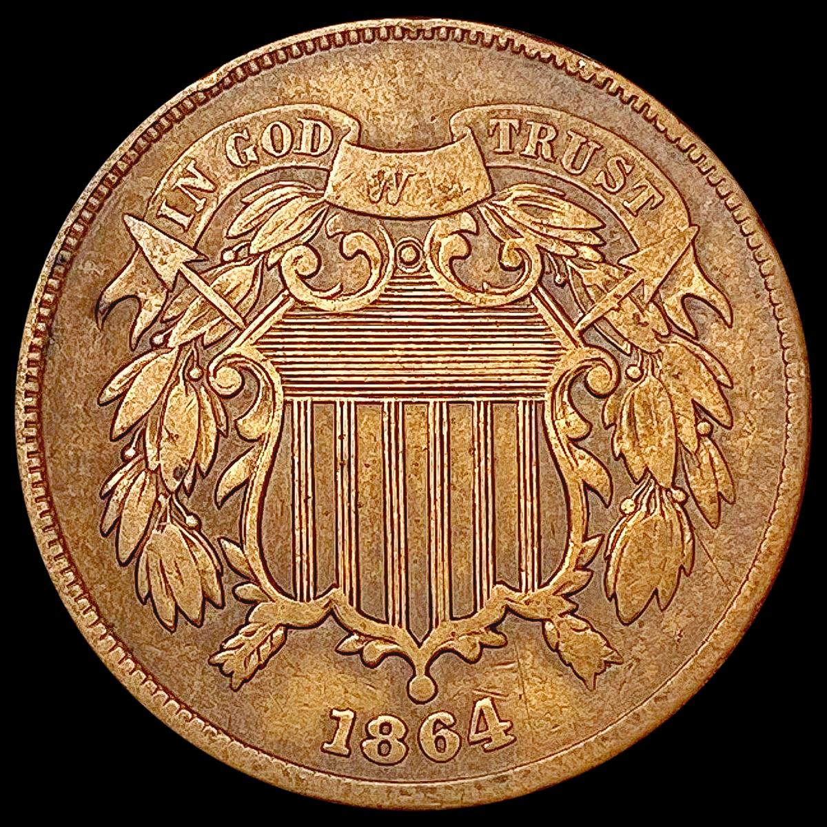 1864 Two Cent Piece CLOSELY UNCIRCULATED